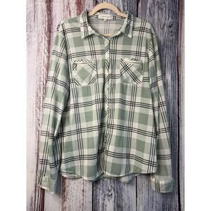 Eden & Olive Button- Down Shirt Roll Tab Sleeves Casual Top XL